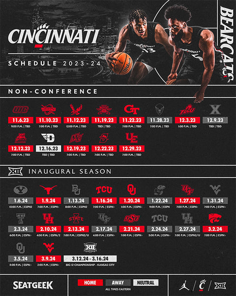 Cincinnati Basketball Schedule Released